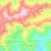 Mapa topográfico Las Tejerías, altitud, relieve