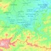 Mapa topográfico Ocumare del Tuy, altitud, relieve