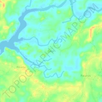 Mapa topográfico Calpi, altitud, relieve