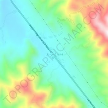 Mapa topográfico Union Capiri, altitud, relieve