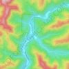 Mapa topográfico Jordan Creek, altitud, relieve