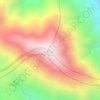 Mapa topográfico Loma La Rucilla, altitud, relieve
