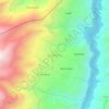 Mapa topográfico Guarainag, altitud, relieve