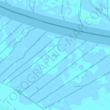 Mapa topográfico Al Qushlah, altitud, relieve