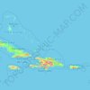 Mapa topográfico Islas Turcas y Caicos, altitud, relieve