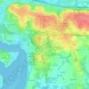 Mapa topográfico Keradennec, altitud, relieve