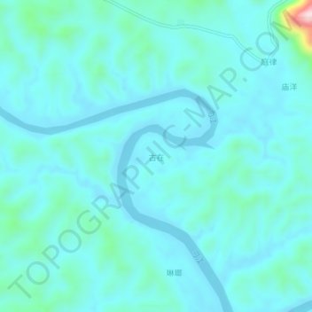 Mapa topográfico Guzai, altitud, relieve