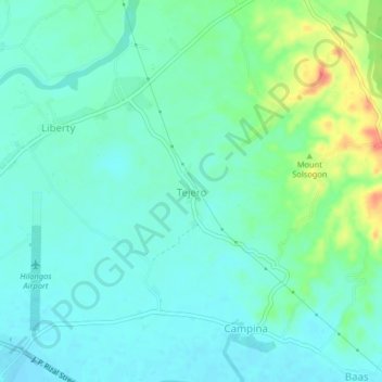 Mapa topográfico Tejero, altitud, relieve