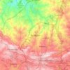 Mapa topográfico Randburg, altitud, relieve