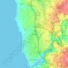 Mapa topográfico Perafita, altitud, relieve