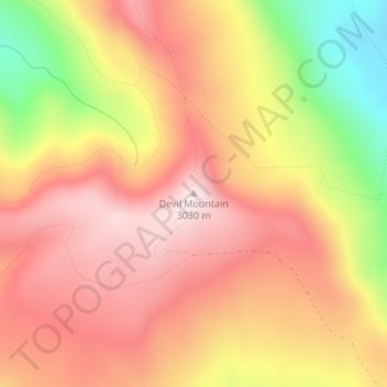 Mapa topográfico Devil Mountain, altitud, relieve