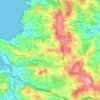 Mapa topográfico Oleiros, altitud, relieve