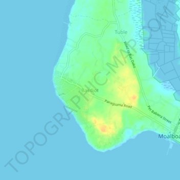 Mapa topográfico Basdiot, altitud, relieve