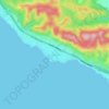 Mapa topográfico Shell Beach, altitud, relieve