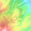 Mapa topográfico Alto de la Cañada, altitud, relieve