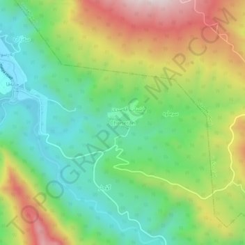 Mapa topográfico Cheneran, altitud, relieve