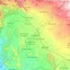 Mapa topográfico Cuautla, altitud, relieve