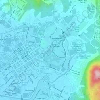 Mapa topográfico Seven Sister's Point, altitud, relieve