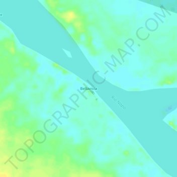 Mapa topográfico Bellavista, altitud, relieve