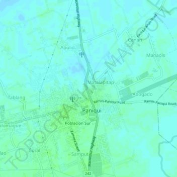 Mapa topográfico Estacion, altitud, relieve