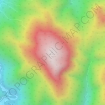 Mapa topográfico Mount Maganlo, altitud, relieve