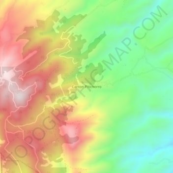 Mapa topográfico Canton Pitichorro, altitud, relieve