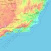 Mapa topográfico Rio de Janeiro, altitud, relieve