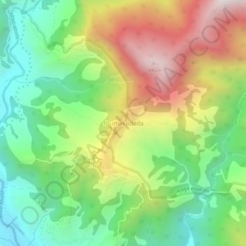 Mapa topográfico Yangjakot, altitud, relieve