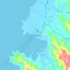 Mapa topográfico Kalamansig, altitud, relieve