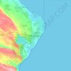 Mapa topográfico Punta Cana, altitud, relieve