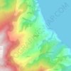 Mapa topográfico Ζαγορά, altitud, relieve