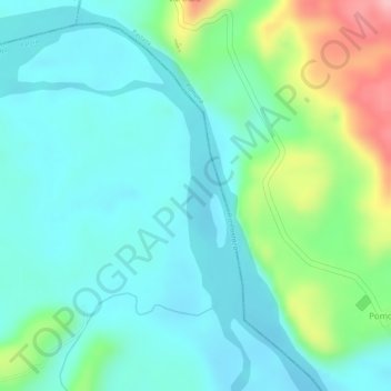 Mapa topográfico Río Puyo, altitud, relieve