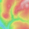 Mapa topográfico Gaspésie, altitud, relieve