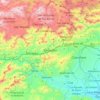 Mapa topográfico Paracotos, altitud, relieve