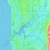 Mapa topográfico Perth, altitud, relieve