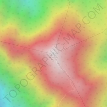 Mapa topográfico Buntu Rantemario, altitud, relieve
