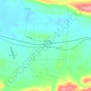 Mapa topográfico Casa, altitud, relieve