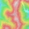 Mapa topográfico Mt. Eboshi, altitud, relieve