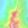 Mapa topográfico Ninashanca, altitud, relieve