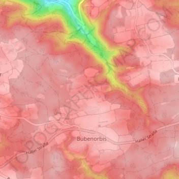 Mapa topográfico Maibach, altitud, relieve