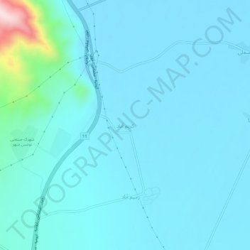 Mapa topográfico Karimabad, altitud, relieve