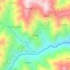Mapa topográfico El Bosque, altitud, relieve