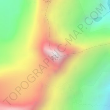 Mapa topográfico Alpamayo, altitud, relieve