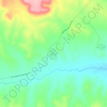 Mapa topográfico خرم آباد, altitud, relieve