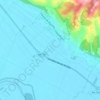 Mapa topográfico Riel, altitud, relieve