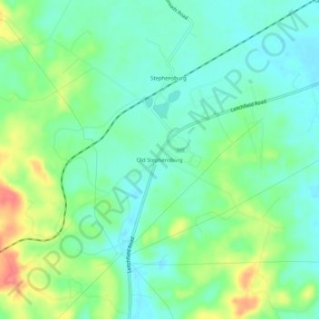Mapa topográfico Old Stephensburg, altitud, relieve