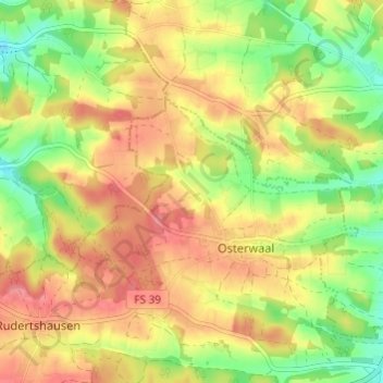 Mapa topográfico Schausgrub, altitud, relieve