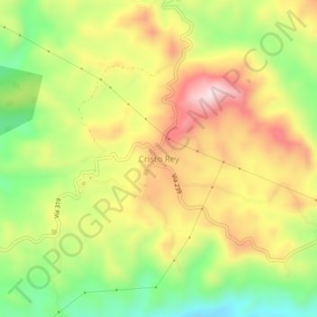 Mapa topográfico Cristo Rey, altitud, relieve