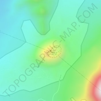 Mapa topográfico Volcán Cerro Negro, altitud, relieve