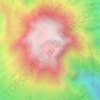 Mapa topográfico Gunung Merapi Ungup-Ungup, altitud, relieve